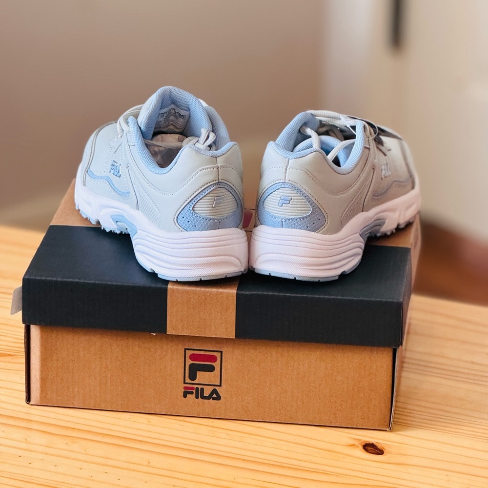 Fila Light Gray Athletic Shoes - Picture 3 of 5
